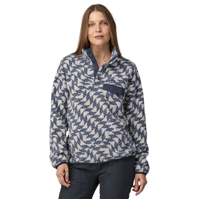 Patagonia Womens Lightweight Synchilla Snap T Pullover Synched Flight Small: Natural Image 03