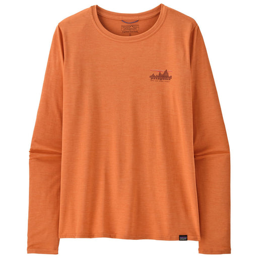 Patagonia Women's Long-Sleeved Capilene Cool Daily Graphic Shirt '73 Skyline: Rock Melon X-Dye Image 02