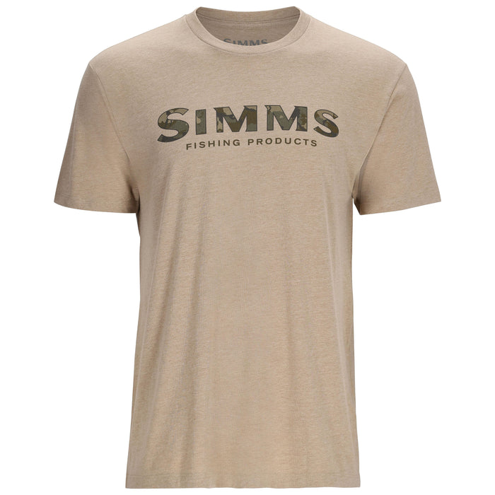 Simms Logo T-Shirt RC Olive Drab/Oatmeal Heather Image 01