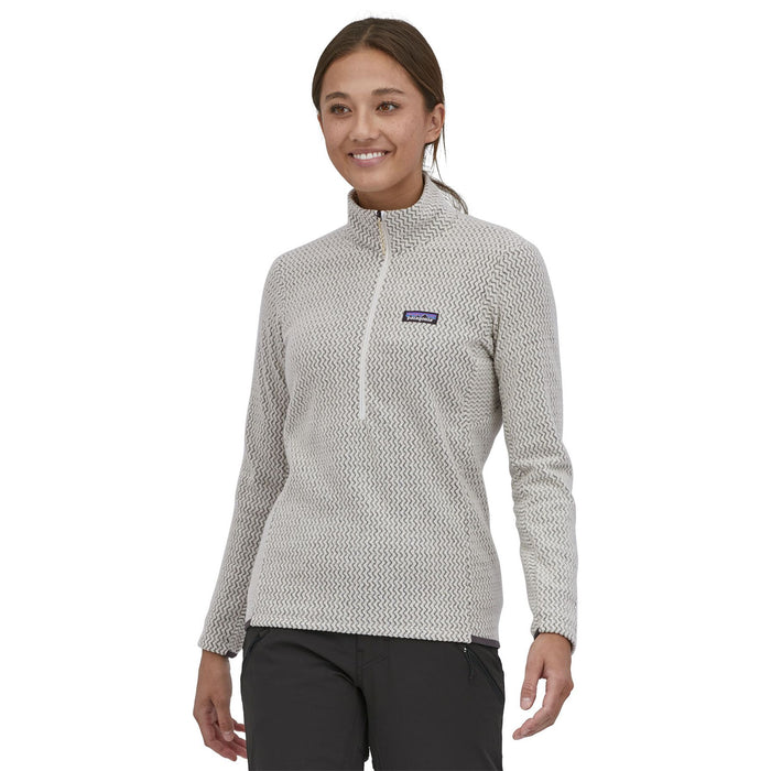 Patagonia Womens R1 Air Zip Neck Wool White Image 02