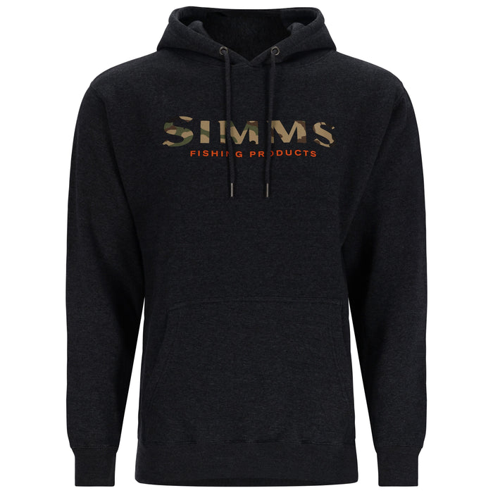 Simms Logo Hoody Charcoal Heather 01