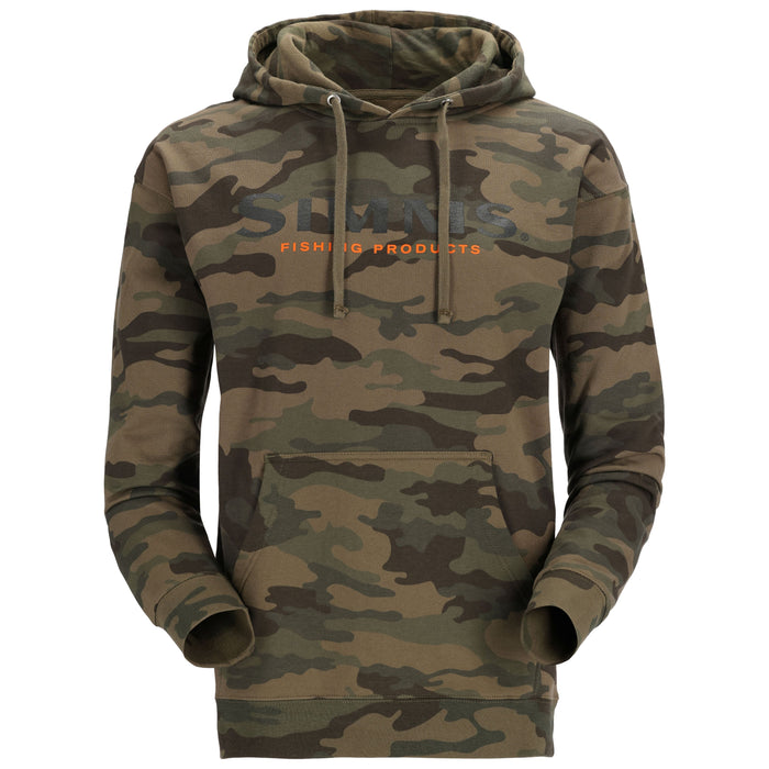 Simms Logo Hoody Woodland Camo Image 01