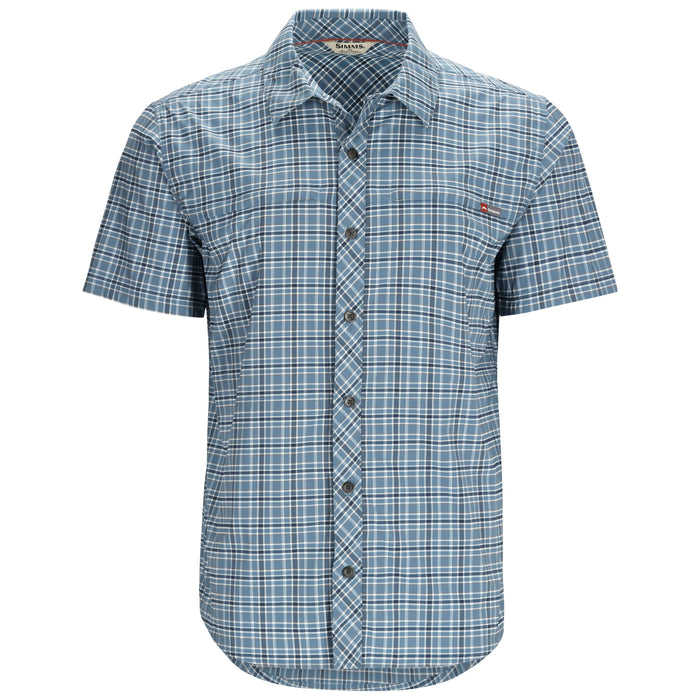 Simms Stone Cold SS Shirt Midnight Plaid Image 01