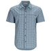 Simms Stone Cold SS Shirt Midnight Plaid Image 01