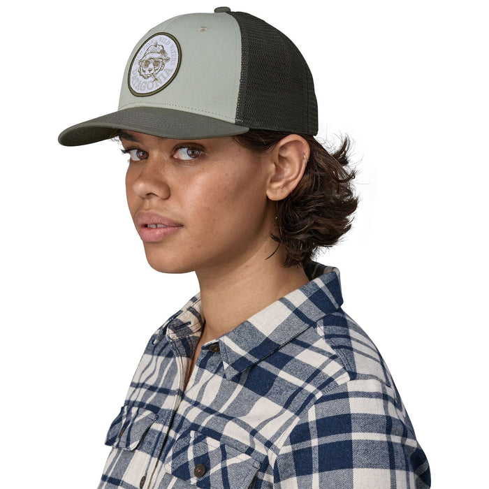 Patagonia Take a Stand Trucker Hat Wild Grizz: Sleet Green Image 02