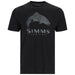 Simms Wood Trout Fill T Shirt Black 01