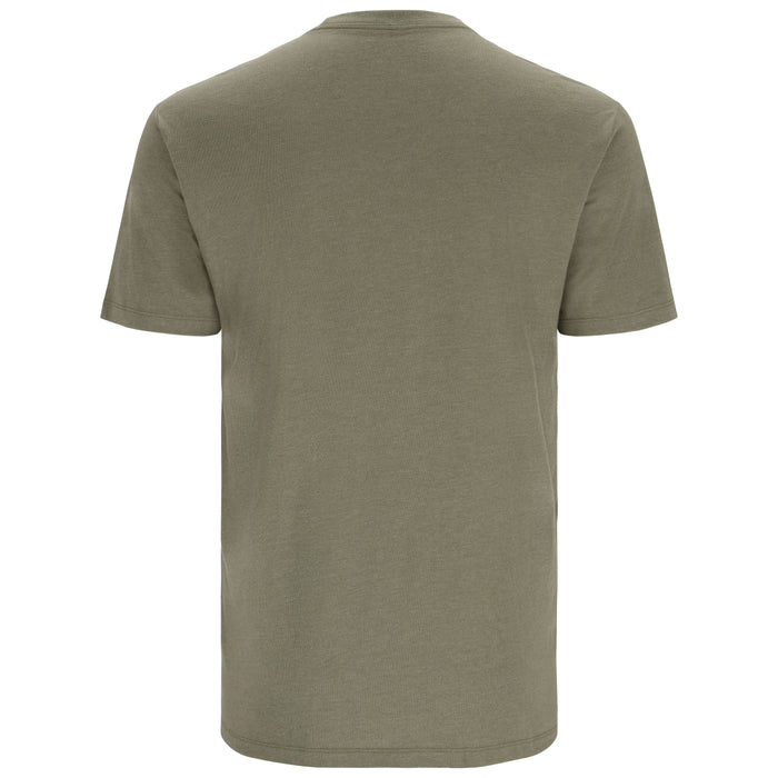 Simms Wood Trout Fill T Shirt Military Heather - Neon 02