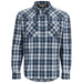 Simms Brackett LS Shirt Backcountry Blue Plaid Image 01