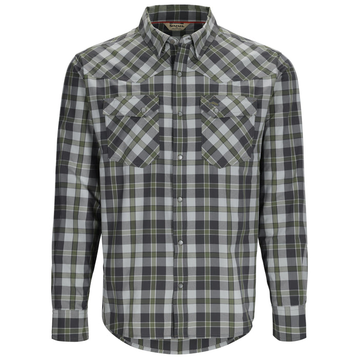 Simms Brackett LS Shirt Backcountry Clover Plaid Image 01