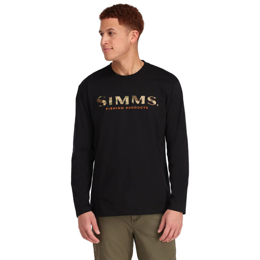 Simms Logo LS T-Shirt Black Image 02