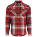 Simms Santee Flannel LS Shirt Auburn Red / Slate Buffalo Check Image 01