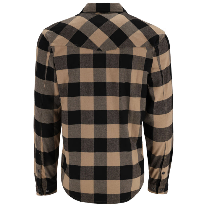 Simms Gallatin Flannel Long Sleeve Shirt Cork Buffalo Check Image 02