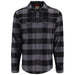 Simms Gallatin Flannel Long Sleeve Shirt Slate Buffalo Check Image 01