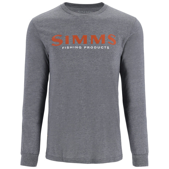 Simms Logo LS T-Shirt Athletic Heather Image 01