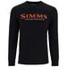 Simms Logo LS T-Shirt Jet Black Image 01