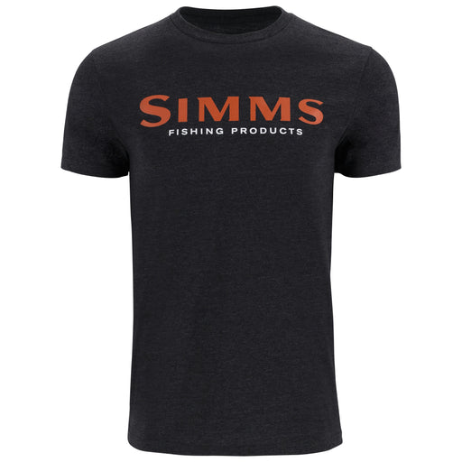 Simms Logo T-Shirt Dark Gunmetal Heather Image 01