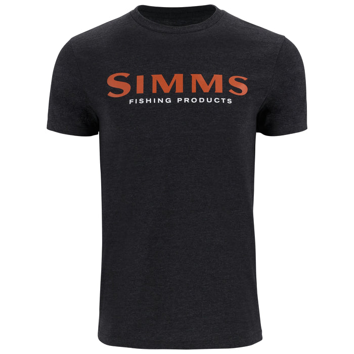 Simms Logo T-Shirt Dark Gunmetal Heather Image 01