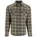 Simms Santee Flannel LS Shirt Pale Pine Shadow Box Plaid Image 01