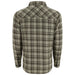 Simms Santee Flannel LS Shirt Pale Pine Shadow Box Plaid Image 02