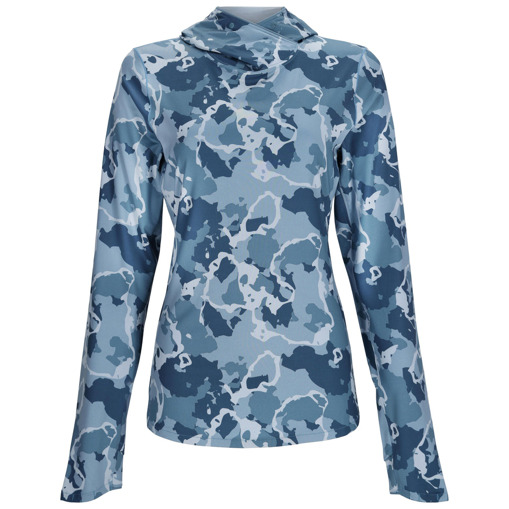 Simms Women's SolarFlex Hoody - Regiment Camo Neptune