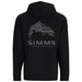 Simms Wooden Flag Trout Hoody Black Image 01