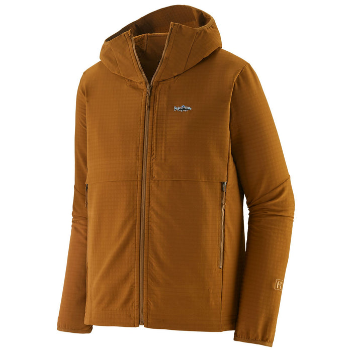 Patagonia Men's R1 TechFace Fitz Roy Trout Hoody Shelter Brown Image 01