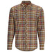 Simms Bugstopper Stone Cold LS Shirt Simms Chestnut Multi Plaid Image 01