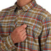 Simms Bugstopper Stone Cold LS Shirt Simms Chestnut Multi Plaid Image 04