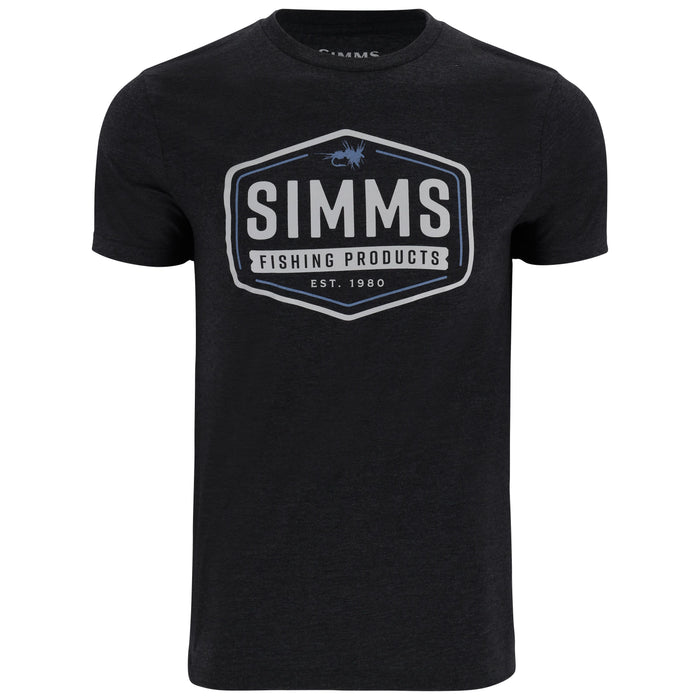 Simms Fly Patch T-Shirt Dark Gunmetal Heather Image 01