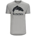 Simms Trout Regiment Camo Fill T-Shirt Cinder Heather Image 01