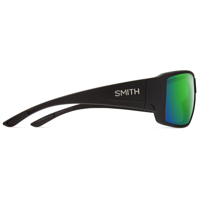 Smith Guide's Choice Sunglasses Matte Black ChromaPop Glass Polarized Green Mirror