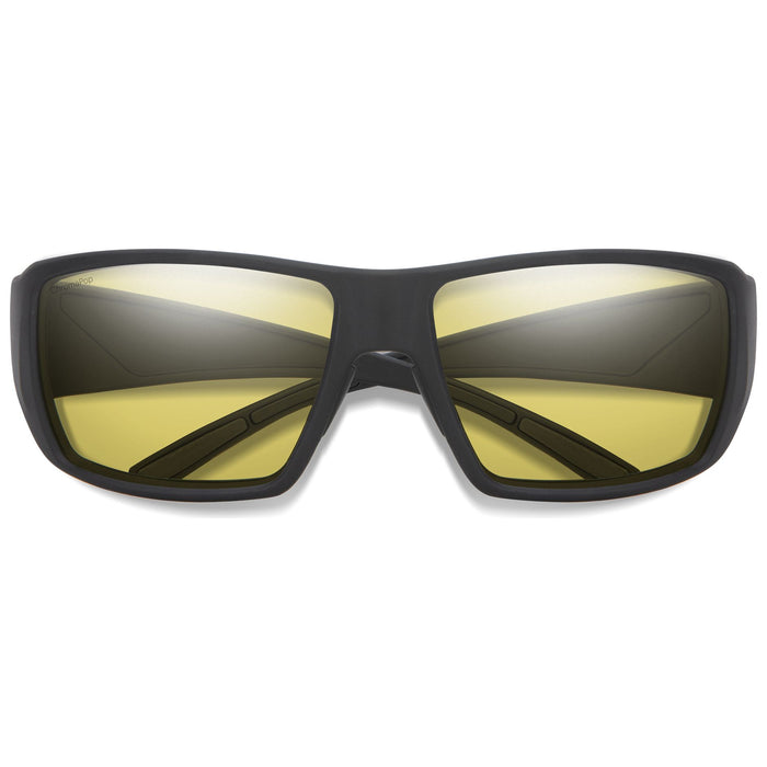 Smith Guide's Choice Sunglasses Matte Black ChromaPop Glass Polarized Low Light Yellow