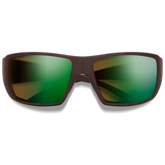 Smith Guide's Choice Sunglasses Matte Tortoise ChromaPop Glass Polarchromic Brown Green Mirror