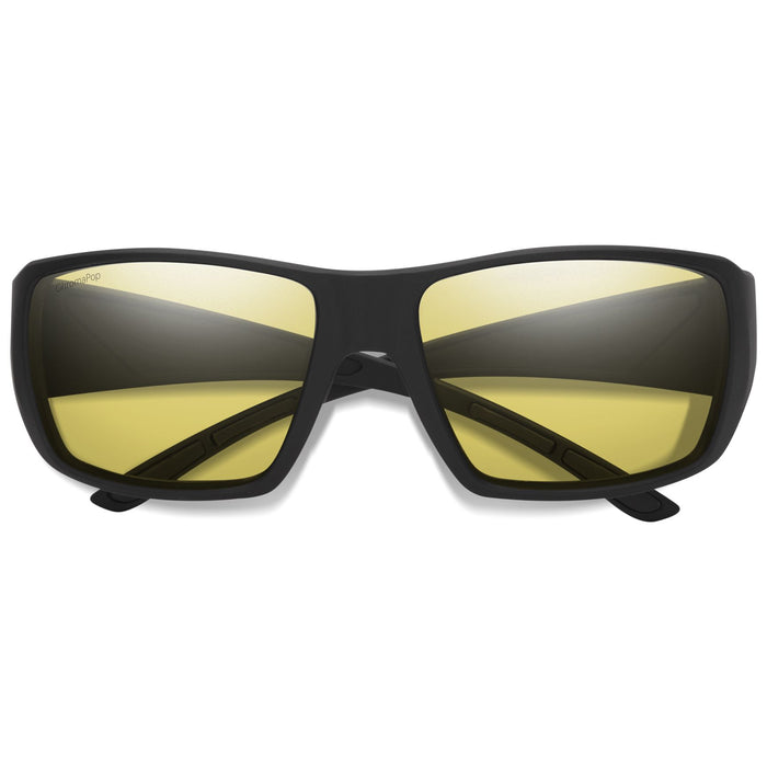 Smith Guide's Choice XL Sunglasses Matte Black ChromaPop Glass Polarized Low Light Yellow