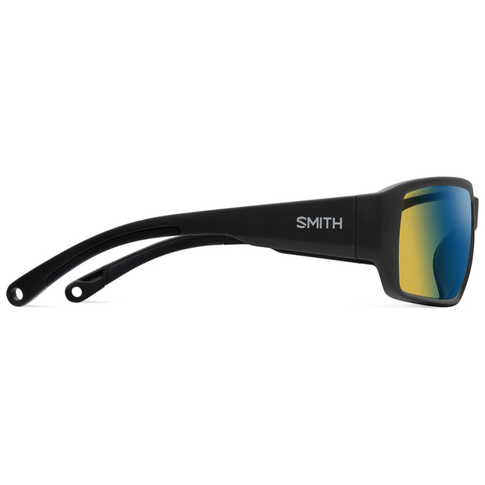 Smith Hookset ChromaPop Sunglasses Matte Black ChromaPop Glass Polarchromic Yellow Blue Mirror