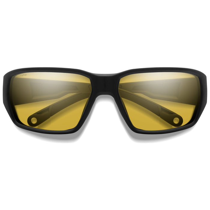 Smith Hookset ChromaPop Sunglasses Matte Black ChromaPop Glass Polarized Low Light Yellow