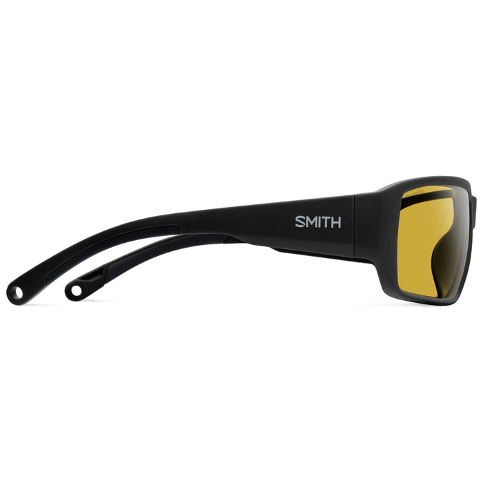 Smith Hookset ChromaPop Sunglasses Matte Black ChromaPop Glass Polarized Low Light Yellow