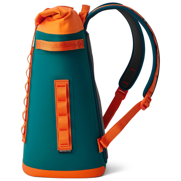 YETI Hopper M20 Backpack Soft Cooler Teal / Orange Image 02