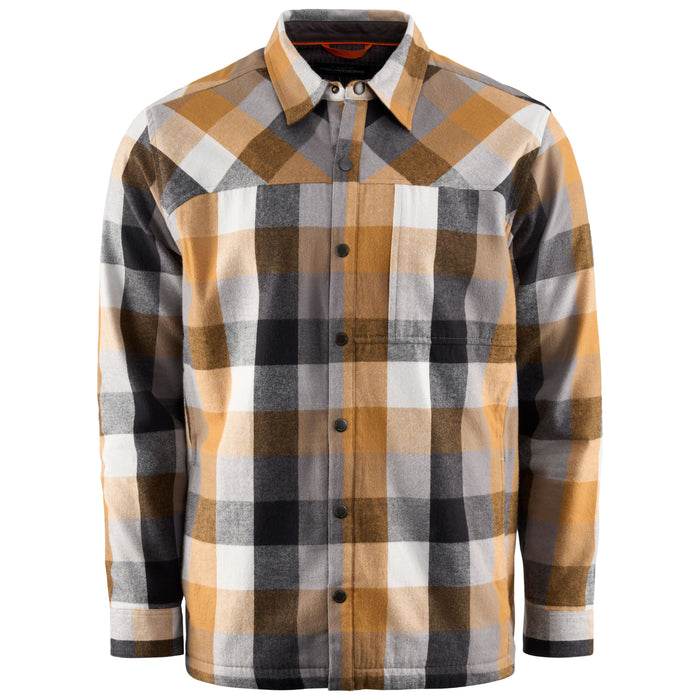 Grundens Men's Bankside Lined Shacket Freestone Plaid Image 01