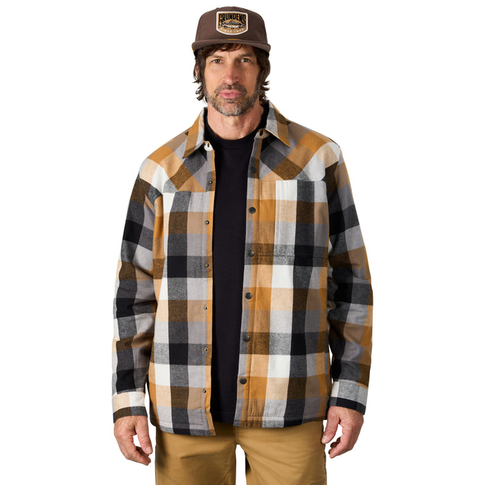 Grundens Men's Bankside Lined Shacket Freestone Plaid Image 04