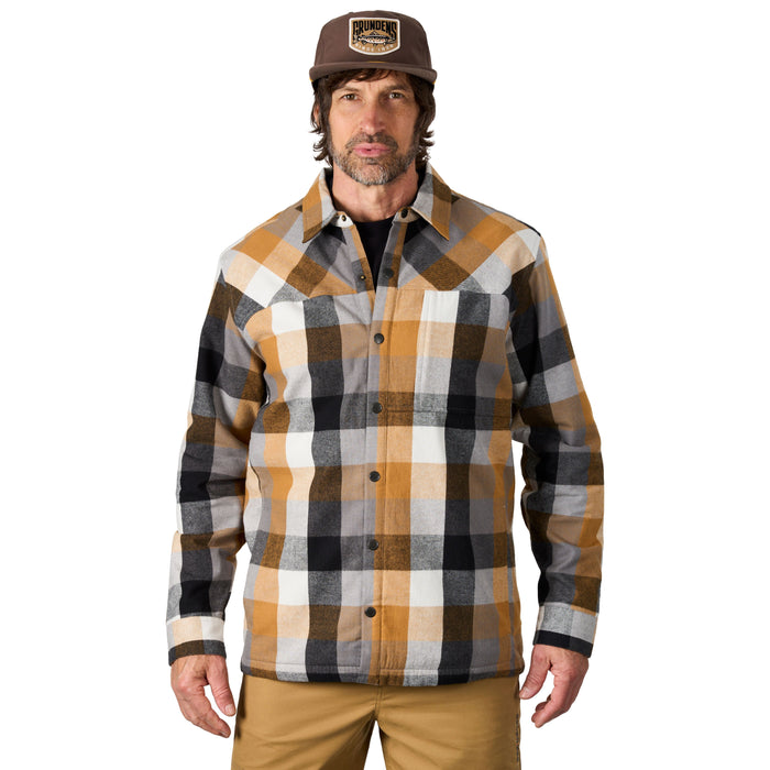 Grundens Men's Bankside Lined Shacket Freestone Plaid Image 06