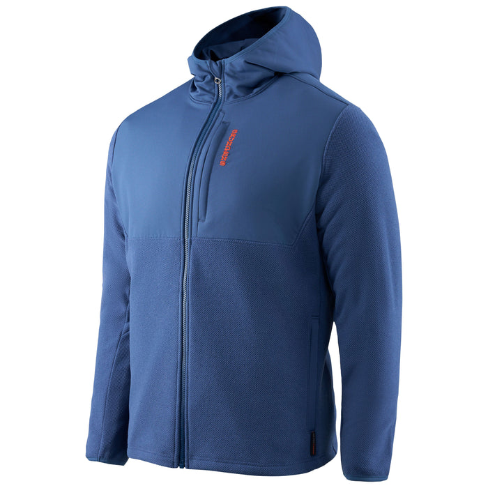 Grundens Men's Bering Fleece Pro Full Zip Hoodie Blue Abyss Image 02