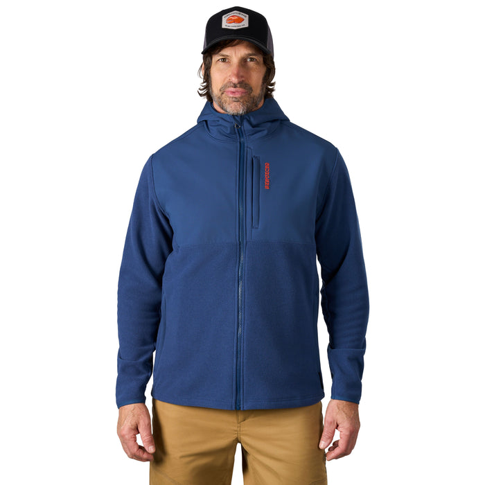 Grundens Men's Bering Fleece Pro Full Zip Hoodie Blue Abyss Image 04