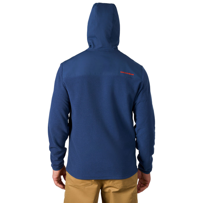 Grundens Men's Bering Fleece Pro Full Zip Hoodie Blue Abyss Image 09