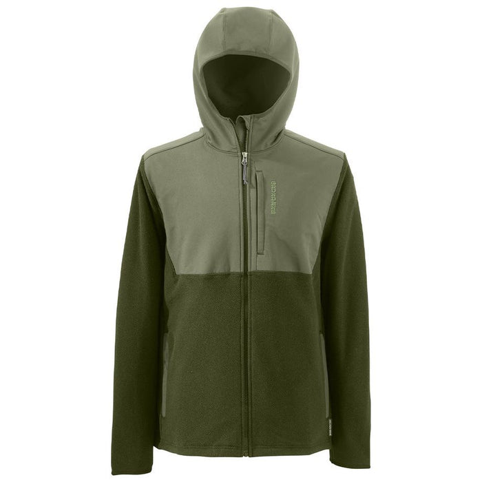 Grundens Men's Bering Fleece Pro Full Zip Hoodie Deep Lichen Green / Deep Depths Image 01