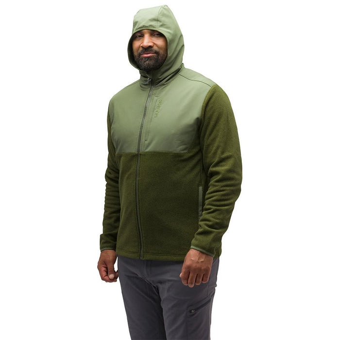 Grundens Men's Bering Fleece Pro Full Zip Hoodie Deep Lichen Green / Deep Depths Image 03