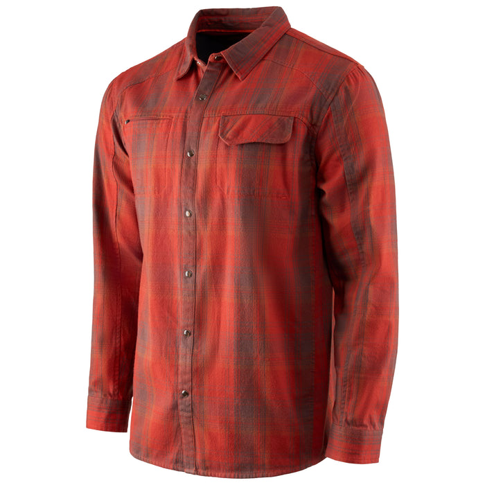 Grundens Men's Dispatch Flannel Shirt Lobster Plaid Image 02