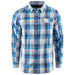 Grundens Men's Dispatch Flannel Shirt Sky Plaid Image 01