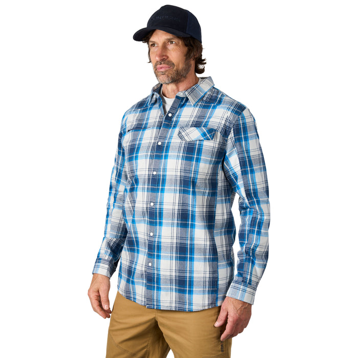 Grundens Men's Dispatch Flannel Shirt Sky Plaid Image 05