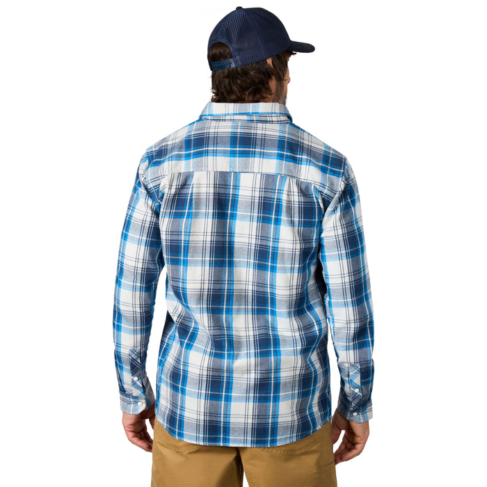 Grundens Men's Dispatch Flannel Shirt Sky Plaid Image 06